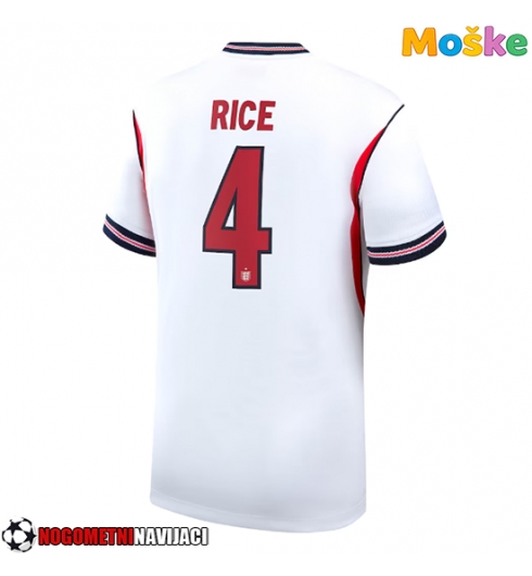 Moške Nogometnih dresov Anglija Declan Rice #4 Domači SP 2026 Kratki rokavi Moške Nogometnih dresov Anglija Declan Rice #4 Domači SP 2026 Kratki rokavi